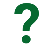 question mark in green