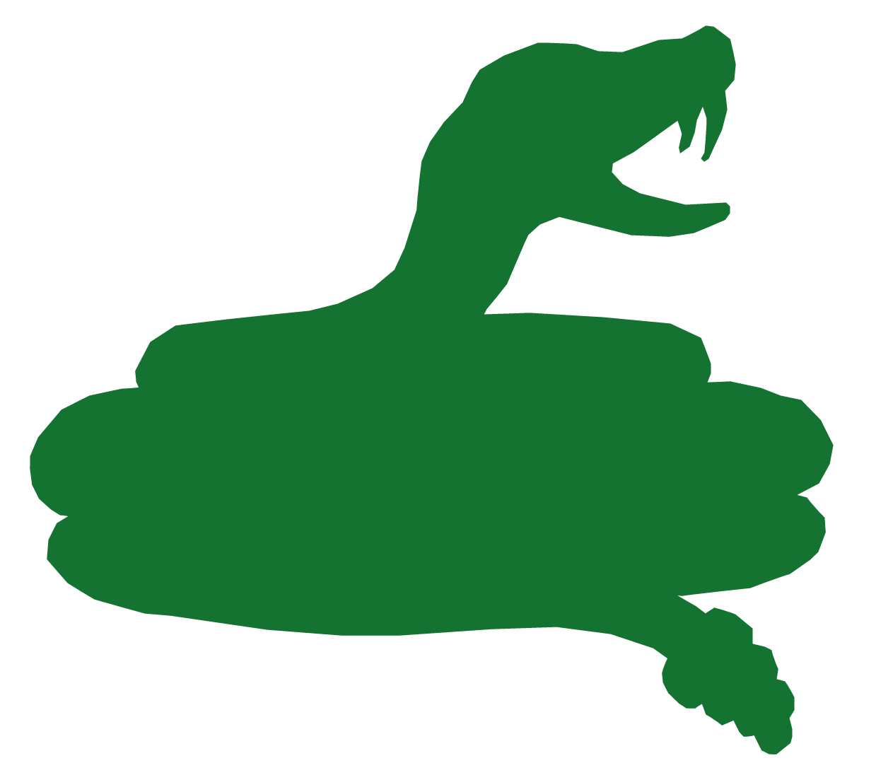 green snake outline